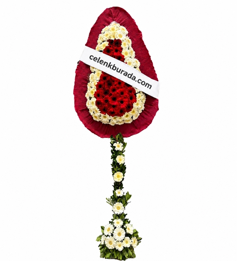 Kırmızı Beyaz Gerbera Çelenk