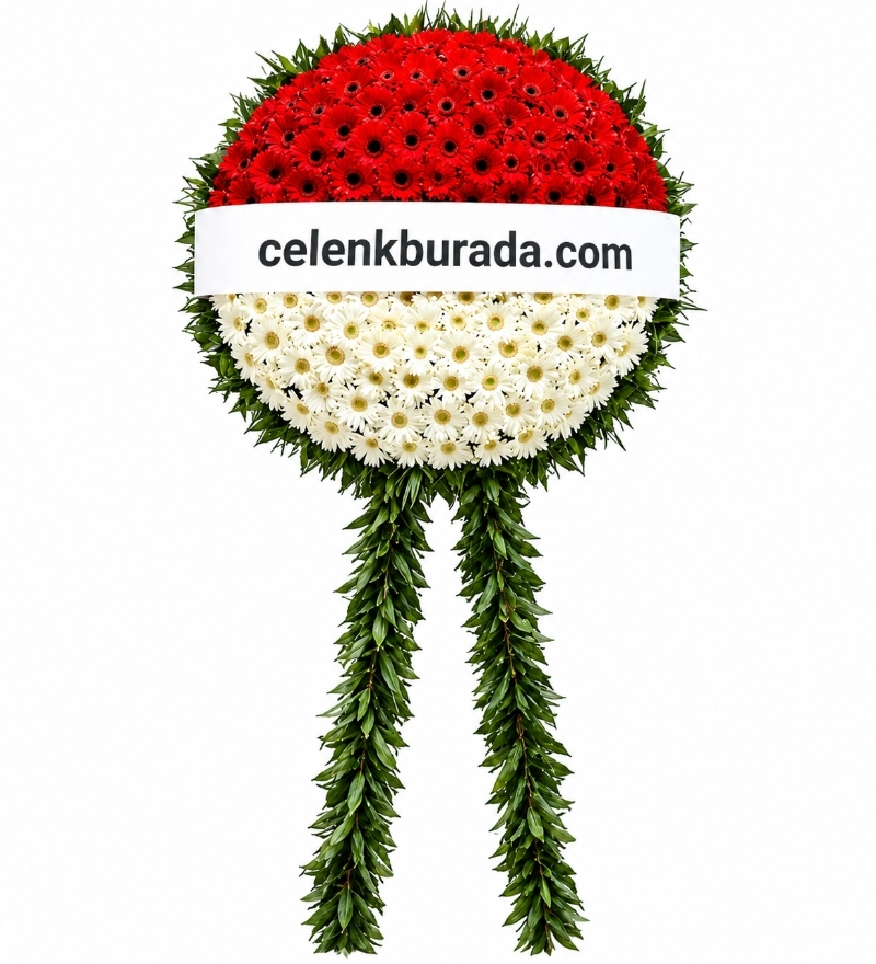 Kırmızı Beyaz Cenaze Çelengi