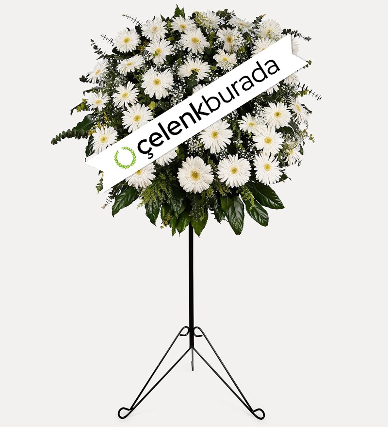 Beyaz Gerbera Ferforje