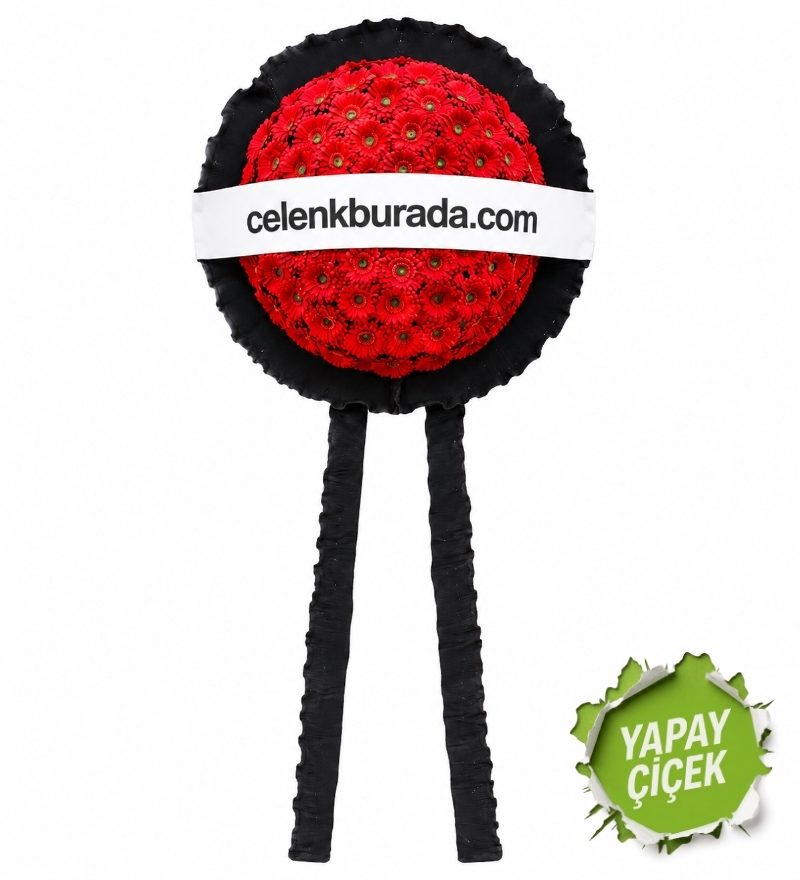 Kırmızı Gerbera Cenaze Çelengi