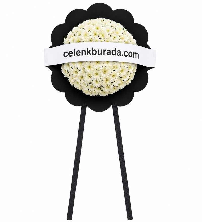 Beyaz Gerbera Cenaze Çelengi